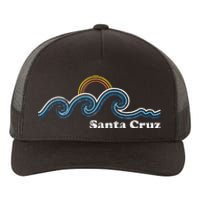 Santa Cruz California Ca Sufing Waves Sunset Beach Vintage Yupoong Adult 5-Panel Trucker Hat