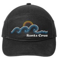 Santa Cruz California Ca Sufing Waves Sunset Beach Vintage 7-Panel Snapback Hat