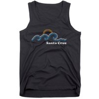 Santa Cruz California Ca Sufing Waves Sunset Beach Vintage Tank Top