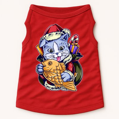 Santa Claus Christmas Cat Bringing Goldfish Doggie Tank