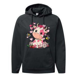 Strawberry Cow Cute Cow Pink Cow Pet Performance Fleece Hoodie