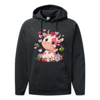 Strawberry Cow Cute Cow Pink Cow Pet Performance Fleece Hoodie