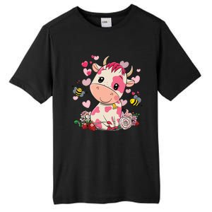 Strawberry Cow Cute Cow Pink Cow Pet Tall Fusion ChromaSoft Performance T-Shirt