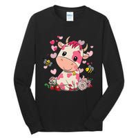 Strawberry Cow Cute Cow Pink Cow Pet Tall Long Sleeve T-Shirt