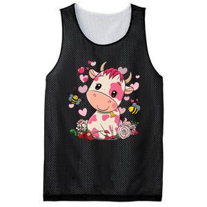 Strawberry Cow Cute Cow Pink Cow Pet Mesh Reversible Basketball Jersey Tank