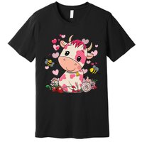 Strawberry Cow Cute Cow Pink Cow Pet Premium T-Shirt