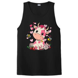 Strawberry Cow Cute Cow Pink Cow Pet PosiCharge Competitor Tank