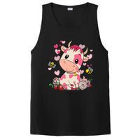 Strawberry Cow Cute Cow Pink Cow Pet PosiCharge Competitor Tank