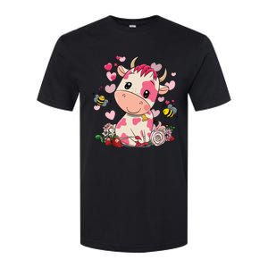 Strawberry Cow Cute Cow Pink Cow Pet Softstyle CVC T-Shirt