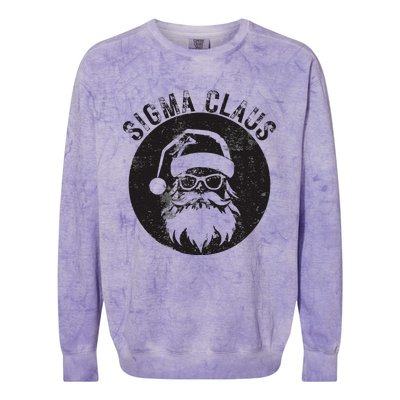 Sigma Claus Cool Santa Meme Rizzler Brainrot Christmas Colorblast Crewneck Sweatshirt