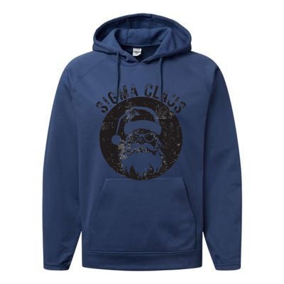 Sigma Claus Cool Santa Meme Rizzler Brainrot Christmas Performance Fleece Hoodie