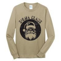 Sigma Claus Cool Santa Meme Rizzler Brainrot Christmas Tall Long Sleeve T-Shirt