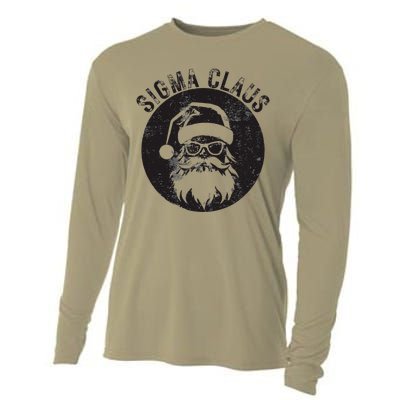 Sigma Claus Cool Santa Meme Rizzler Brainrot Christmas Cooling Performance Long Sleeve Crew