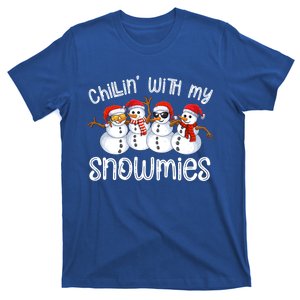 Snow Christmas Chillin With My Snowmies Ugly Gift Great Gift T-Shirt