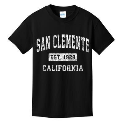San Clemente California Ca Vintage Established Sports Kids T-Shirt