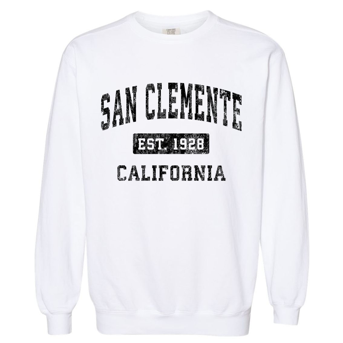 San Clemente California Ca Vintage Established Sports Garment-Dyed Sweatshirt