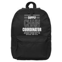 Supply Chain Coordinator Legend Job Title 16 in Basic Backpack