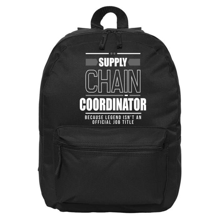 Supply Chain Coordinator Legend Job Title 16 in Basic Backpack