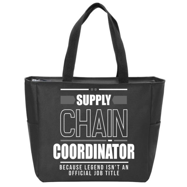 Supply Chain Coordinator Legend Job Title Zip Tote Bag