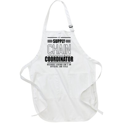 Supply Chain Coordinator Legend Job Title Full-Length Apron With Pockets