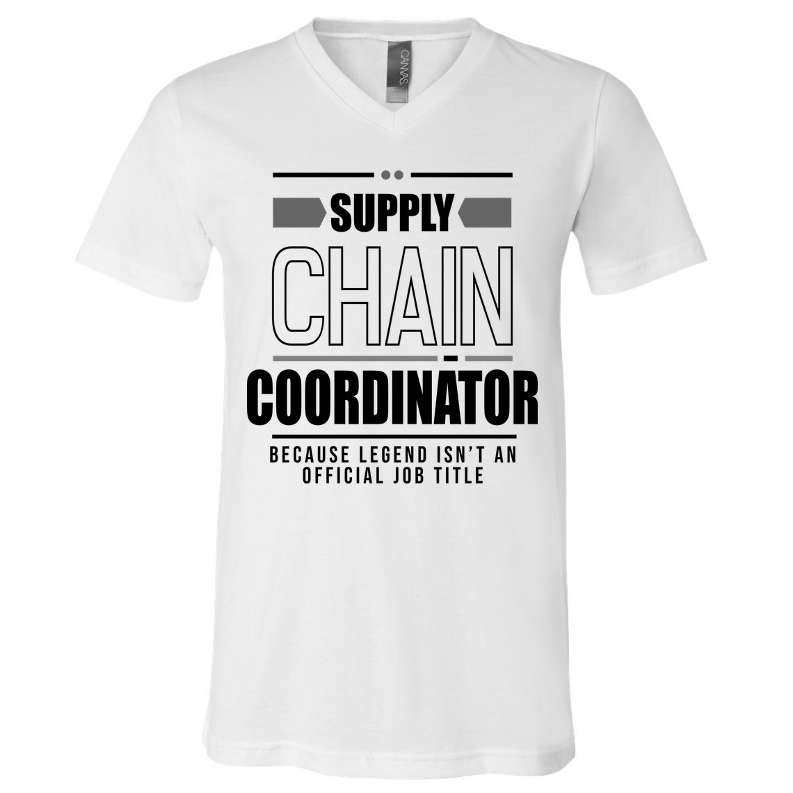 Supply Chain Coordinator Legend Job Title V-Neck T-Shirt