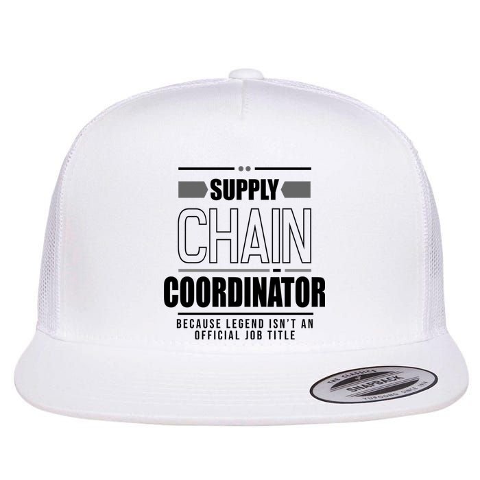 Supply Chain Coordinator Legend Job Title Flat Bill Trucker Hat