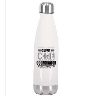 Supply Chain Coordinator Legend Job Title Stainless Steel Insulated Water Bottle