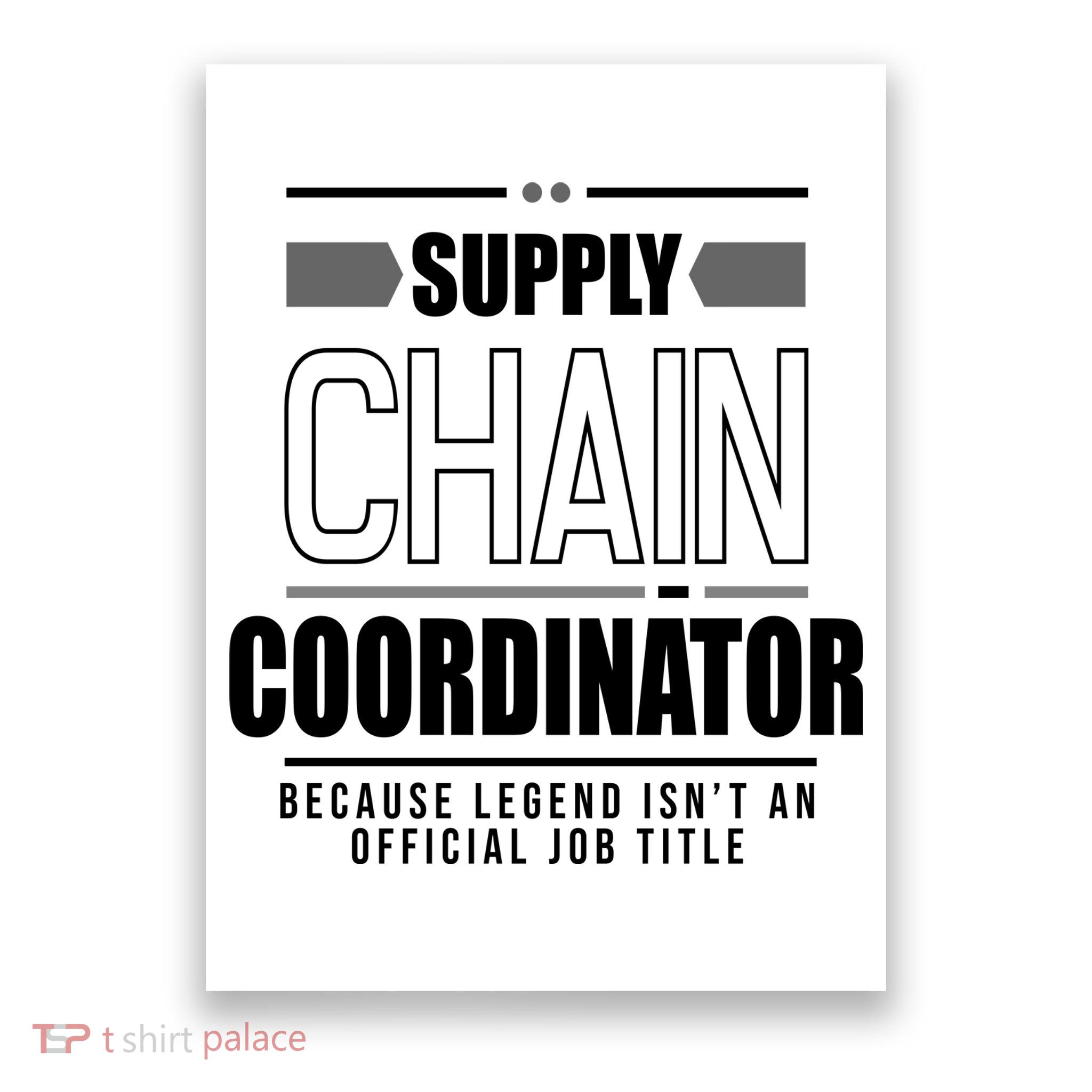 Supply Chain Coordinator Legend Job Title Poster