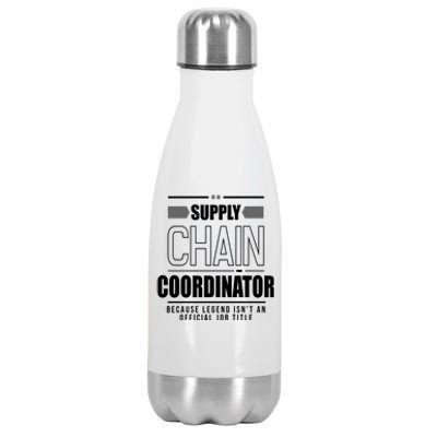 Supply Chain Coordinator Legend Job Title Stainless Steel Insulated Water Bottle