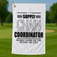 Supply Chain Coordinator Legend Job Title Golf Towel