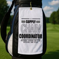Supply Chain Coordinator Legend Job Title Golf Towel