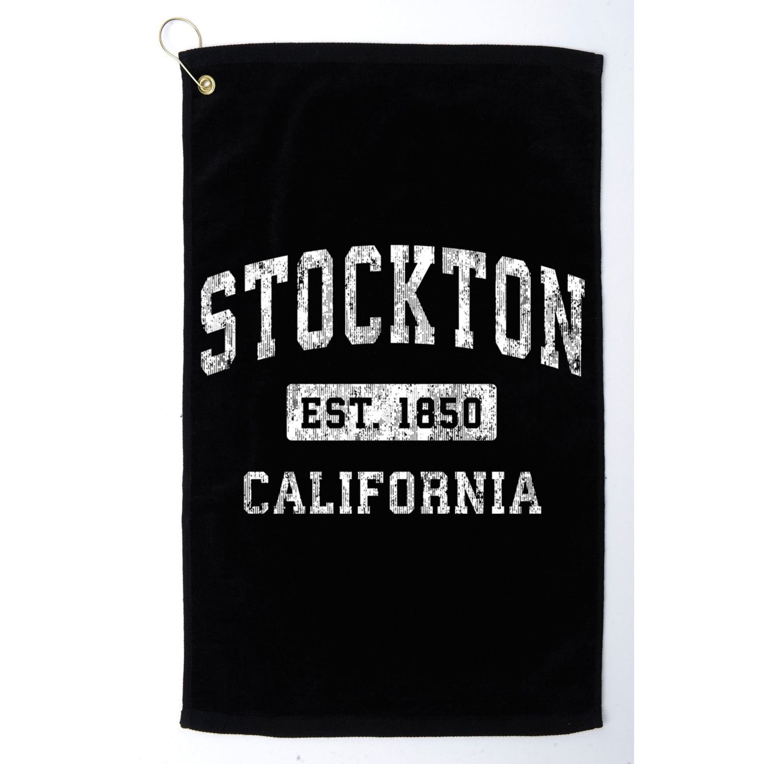 Stockton California Ca Vintage Established Sports Design Golf Towel
