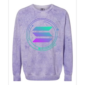 Solana Crypto Coin Currency Colorblast Crewneck Sweatshirt