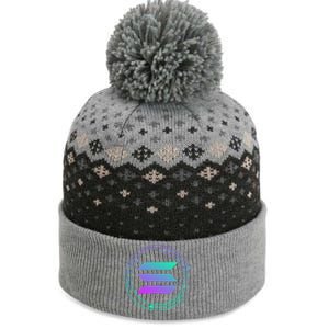 Solana Crypto Coin Currency The Baniff Cuffed Pom Beanie