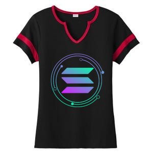 Solana Crypto Coin Currency Ladies Halftime Notch Neck Tee