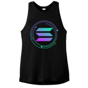 Solana Crypto Coin Currency Ladies PosiCharge Tri-Blend Wicking Tank