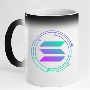 Solana Crypto Coin Currency 11oz Black Color Changing Mug