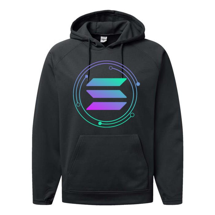 Solana Crypto Coin Currency Performance Fleece Hoodie