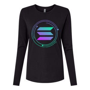 Solana Crypto Coin Currency Womens Cotton Relaxed Long Sleeve T-Shirt