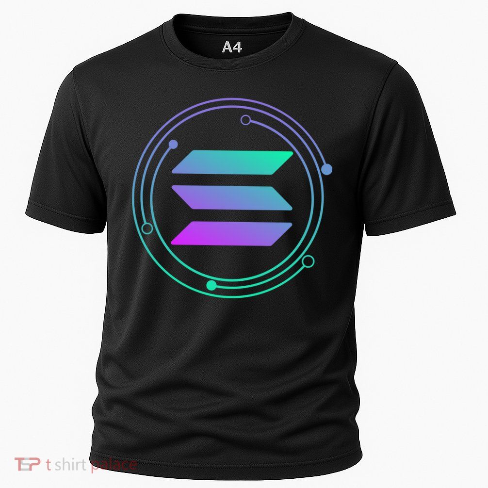 Solana Crypto Coin Currency Cooling Performance Crew T-Shirt