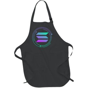 Solana Crypto Coin Currency Full-Length Apron With Pockets