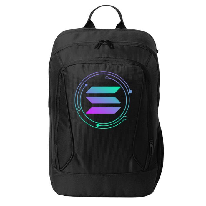 Solana Crypto Coin Currency City Backpack