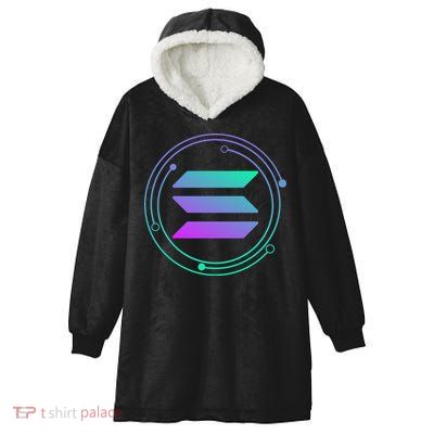 Solana Crypto Coin Currency Hooded Wearable Blanket