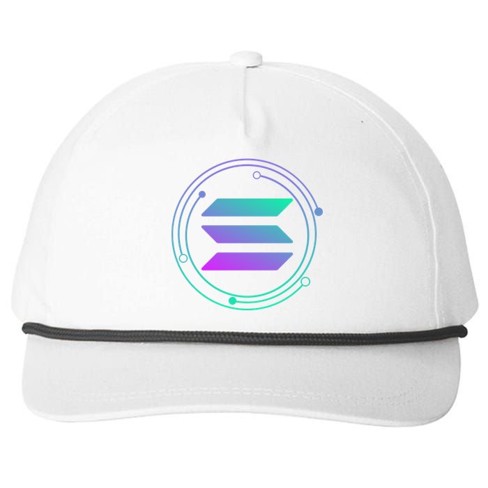 Solana Crypto Coin Currency Snapback Five-Panel Rope Hat