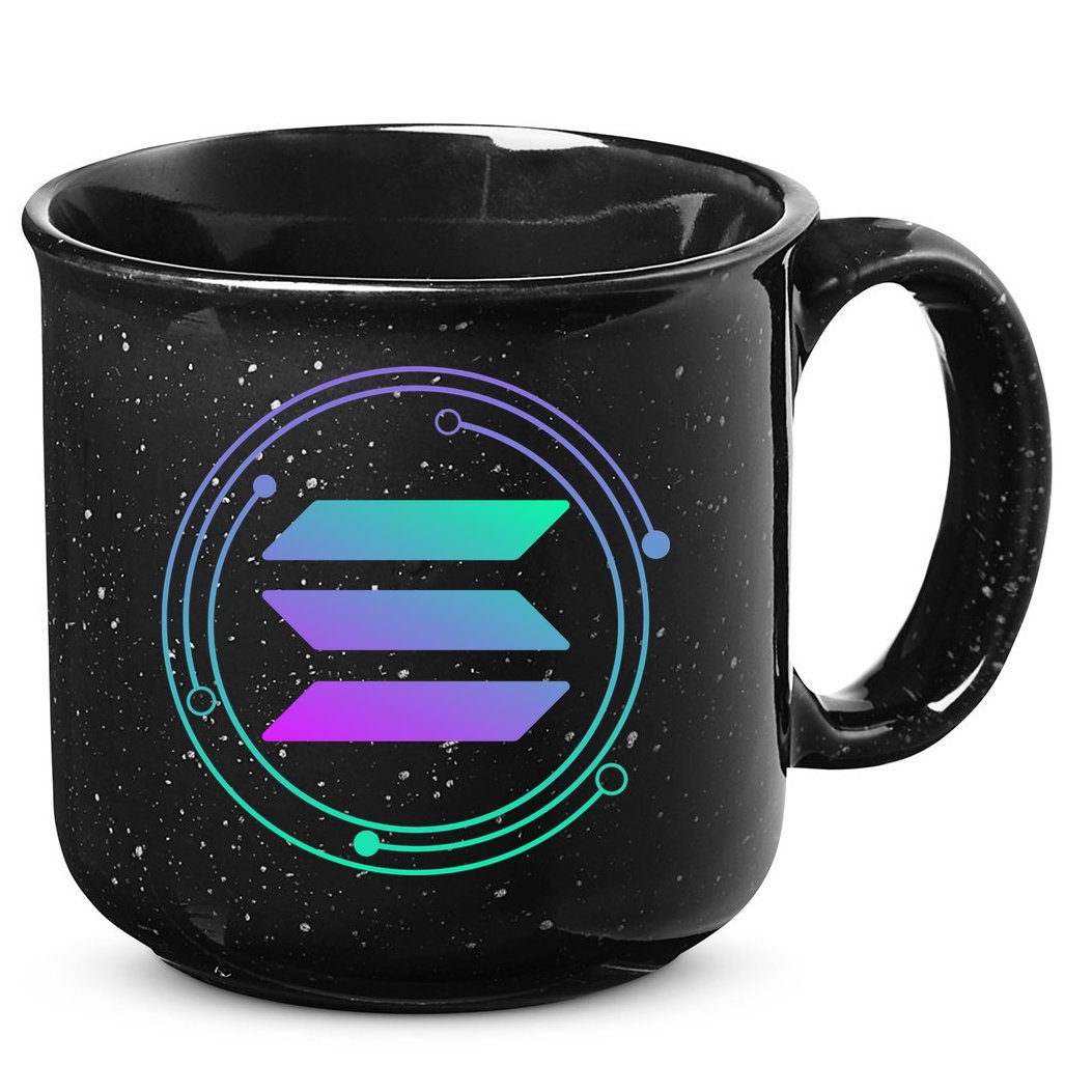 Solana Crypto Coin Currency 15oz Campfire Ceramic Mug
