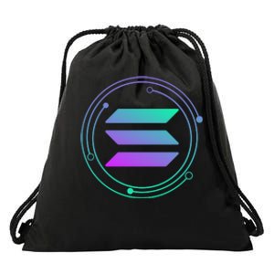 Solana Crypto Coin Currency Drawstring Bag