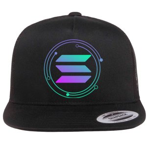 Solana Crypto Coin Currency Flat Bill Trucker Hat