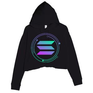 Solana Crypto Coin Currency Crop Fleece Hoodie