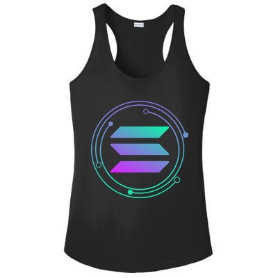 Solana Crypto Coin Currency Ladies PosiCharge Competitor Racerback Tank