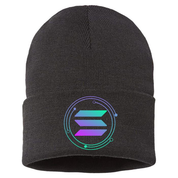 Solana Crypto Coin Currency Sustainable Knit Beanie